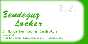bendeguz locher business card